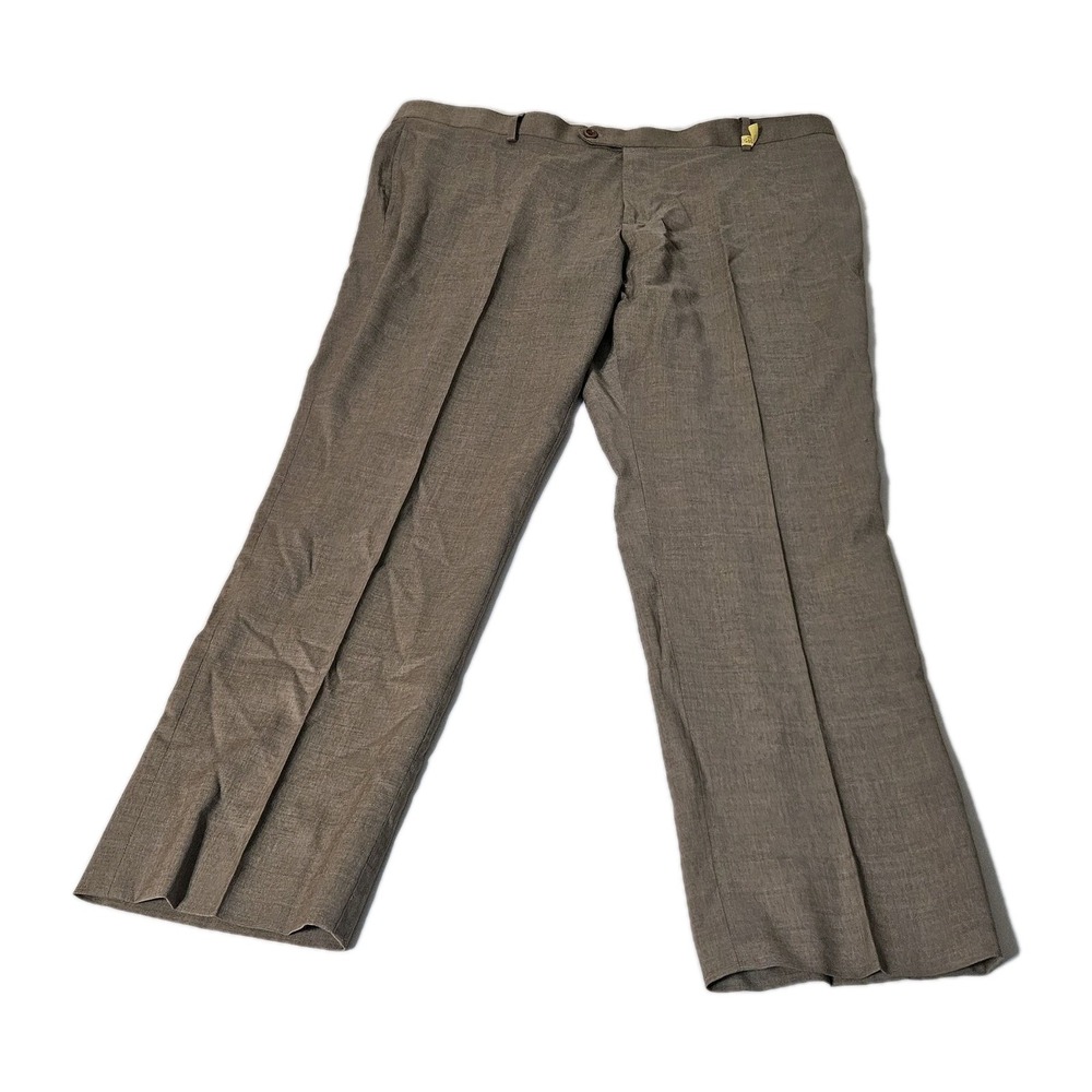 Brooks Brothers Golden Fleece  Wool Stretch Striped Pants Brown Tan Mens 42Wx30L